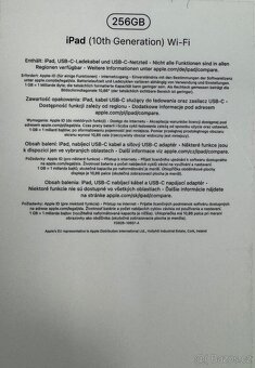 PRODÁM iPad 10. generace - 256GB - 5