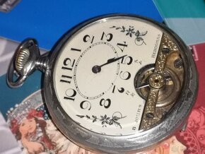 8denní švýcarské kapesní hodinky HEBDOMAS -jdou rychle - 5