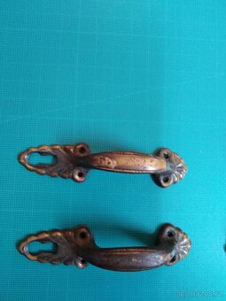 Starožitná madla 12 ks, nálezový stav - 5