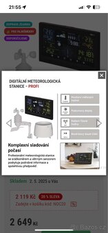 Bezdrátová meteostanice profi E6016 s anemometrem - 5