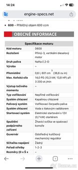 Motor Kubota D600 - 5