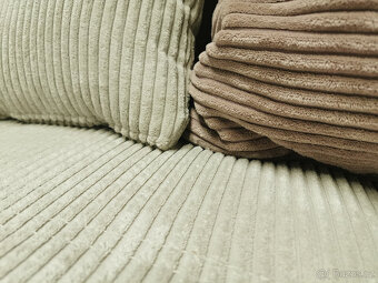 Nové big sofa RICARDO manšestr krém - DOPRAVA ZDARMA - 5
