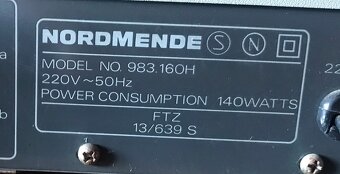 PĚKNÁ HIFI SESTAVA NORDMENDE ,ZESILOVAČ ,TUNER, MAGNETOFON, - 5