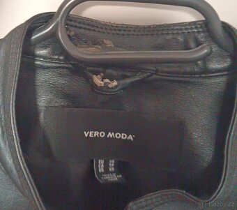 Dámská černá kož. bunda VERO MODA velikost XS - 5