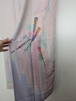 Růžové kimono s vějíři - 5