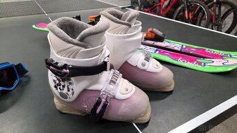 Dětské lyže 90 cm, lyžáky, helma, brýle - 5