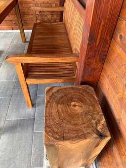 Hranol, špalek, trám jasan na sezení do pergola, táborák - 5