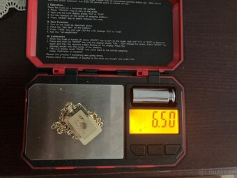 🟡 Zlatý řetízek 585 – 14k, 54/55 cm, 6,5 g, přívěsek Rak 🟡 - 5