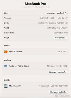 Macbook PRO 13, I7, 16GB, 500GB, 2017 - 5