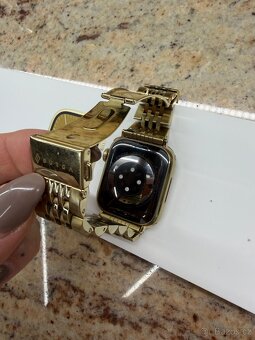 Apple watch 9 cellular zlaté + pásek Burga - 5