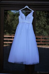 Svatební šaty 40/46 bílé - 5