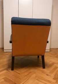Vintage retro čalouněné křeslo: Po Brně dovoz ZDARMA - 5