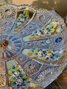Bohemia Crystal broušená miska zlacená 30cm - 5