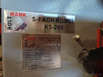 Pětioperační kombinovaný truhlářský stroj Holzmann K5-260 - 5