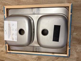 Nerezový dvoudřez Alveus 80/60cm,vsazovací místo linky, NOVÝ - 5