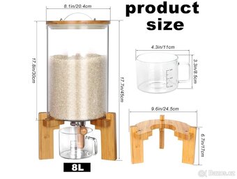 Velký skleněný zásobník 7,5l - 5