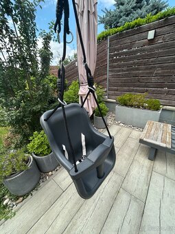 Baby luxe antracit, dětská houpačka - 5