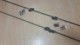 2 kovové garnýže na záclony 240 - 250 cm - 5