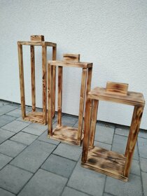 dřevěné lampiony - sada - 5