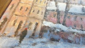 Obraz Ungelt v zimě, olej 20x25, autor Vojtěch Strnad, 1995 - 5