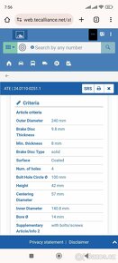 Brzdové kotouče Opel Astra G ATE - 5