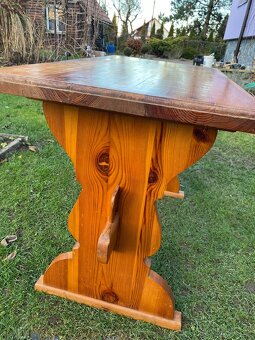 Masivní dřevěný stůl – top stav - 5