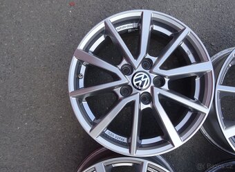 Alu disky šedé na VW, 16", 5x112, ET 48, šířka 6J - 5