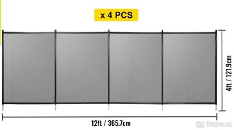 Odnímatelné bezpečnostní oplocení bazénu 1,2 x 14,6 m - 5