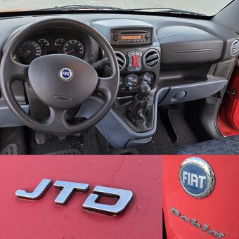 FIAT DOBLÓ 1,9 JTD 7 MÍST , KLIMA, EL.OKNA, MAXI - LONG TOP - 5