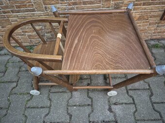 Dětská dřevěná jídelní židlička - 5