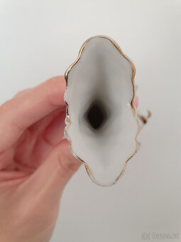 Retro dekorace romantická vázička holubičky ptáčci - 5