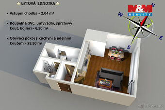 Pronájem bytu 1+kk, 37 m², Kutná Hora, ul. Trebišovská - 5