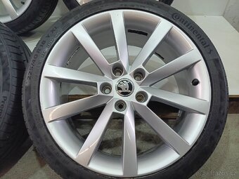 Alu kola Škoda 5x112 R18 ET51 pneu 225/40/18/ - 5