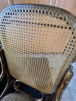 Houpací křeslo Ton Thonet masiv dřevo vypletené - 5