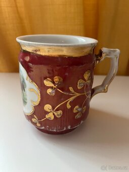 Starý hrnek - kafáč 3 ks; motivy - koně, krávy, jelen, srny - 5