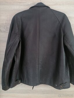 Kožená motorkářská retro bunda - 5