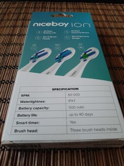 Sonický zubní kartáček Niceboy ION Sonic Lite IPX7 bílá - 5