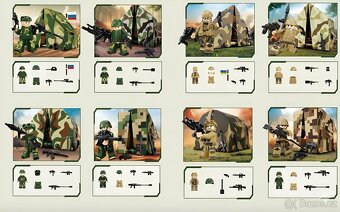 Rôzne sety vojakov 7 + doplnky - typ lego - nové - 5