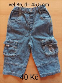 Tepláky,kalhoty,kratasy vel.86 různé - 5