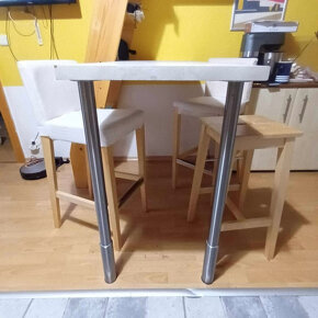 Stolní deska/barový stůl + nohy + židle - 5