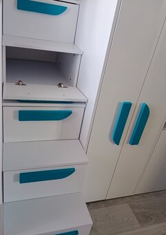 Patrová postel Mirjan se skříní a stolem, palanda - 5