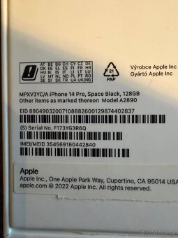 IPhone 14 PRO 128GB - Černý - 5