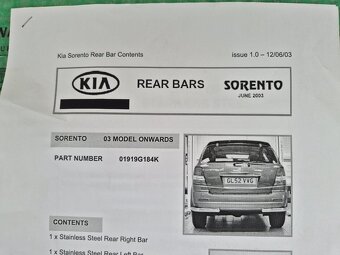 ochranný chromový rám zadního nárazníku Kia Sorento model 20 - 5
