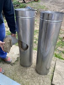 Nerezová 1mm izolovaná roura kouřovod 160mm 1m+1m s dvířky - 5