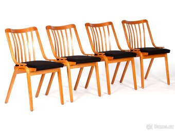 Retro židle TON Holešov, nové čalounění, 4 kusy. - 5