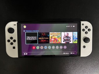 Nintendo Switch OLED + 4 hry + originální obal - 5