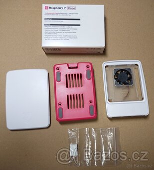 Pouzdro krabička case Raspberry Pi 5 oficiální červeno-bílé - 5