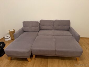 Stylová a praktická šedá rohová pohovka Bobochic Paris - 5