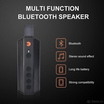 BLUETOOTH BEZDRÁTOVÝ REPRODUKTOR CKY CK-300 LED TF/SD 10W - 5