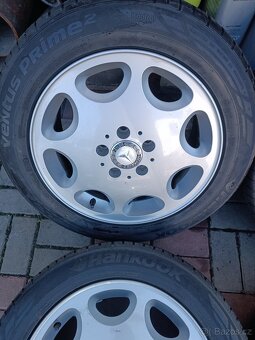 MERCEDES -7,5JX16 ET41, ORIGINÁLNÍ ALU KOLA S PNEU 215/55/16 - 5